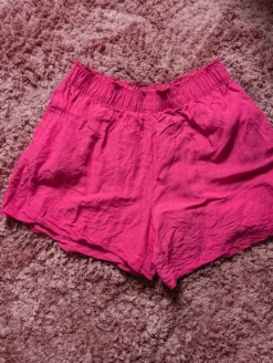 Pinke Paperbag-Shorts