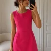Pinkes Kleid Figurbetont Elegant Barbiecore Mini Kleid