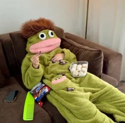 Plüsch Pyjama Anzug neu