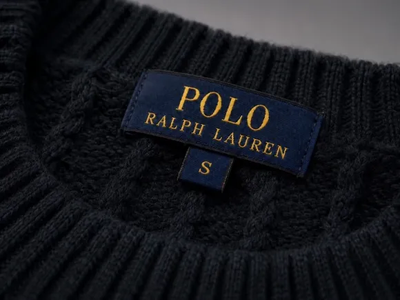 Polo Ralph Lauren Cable Knit Pullover schwarz Größe S Baumwolle Classic Fit