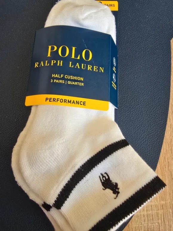 Polo Ralph Lauren 3er-Pack Sneaker-Socken weiß Gr.9-11 neu