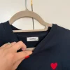 Pullover dunkelblau blau rot Herz Tchibo S 36 Blogger