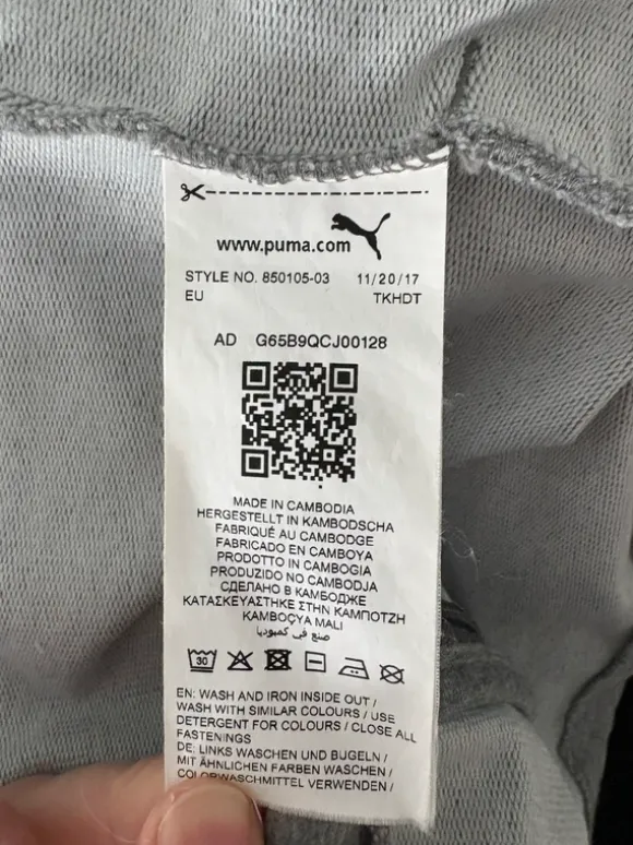 Puma Jacke Größe L grau