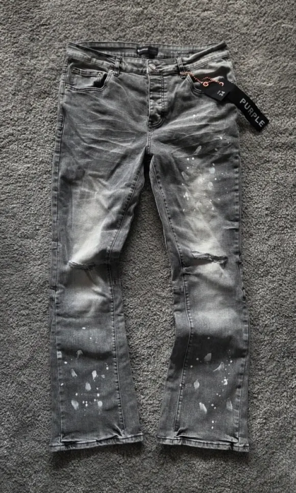 Purple Flared Jeans
