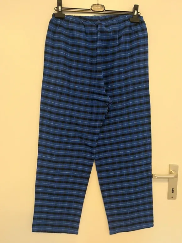 Pyjama Hose blau kariert