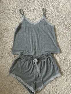 Pyjama,grau,S,Baumwolle