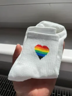 Rainbow Socks Heart