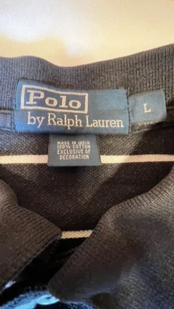 Ralph Lauren Polo Slim Fit Gestreept – Zwart/Wit – Maat L