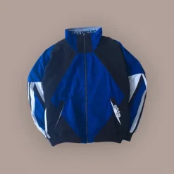 RAR: Vintage adidas Training Wendejacke – 90er – Blau/Grau – Gr.M