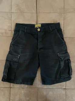 Red Rock Black Utility Cargo Shorts – Button-Fly Multi-Pocket