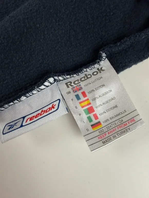 Reebok Sweatshirt XL Vintage Navy Oversized Basic