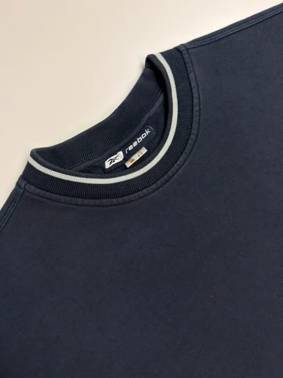 Reebok Sweatshirt XL Vintage Navy Oversized Basic