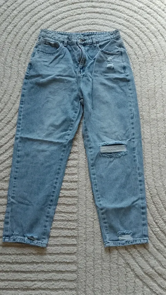 Ripped Jeans | Mom Jeans Schnitt | Gr L