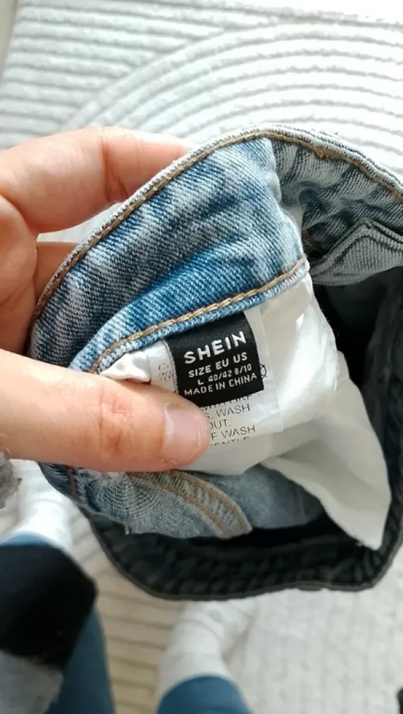 Ripped Jeans | Mom Jeans Schnitt | Gr L