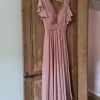 Robe rose longue taille M-L