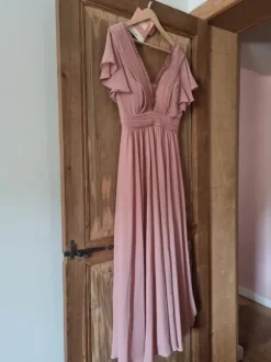 Robe rose longue taille M-L
