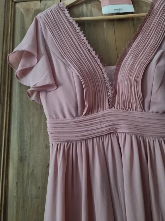 Robe rose longue taille M-L