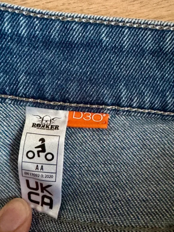 Rokker Tapered Slim Light Blue W38/L32 Motorradhose