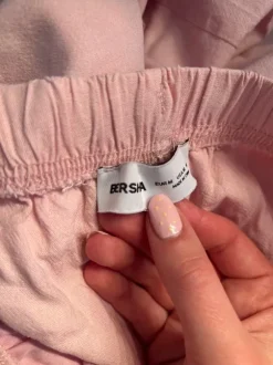 rosa Leinenhose