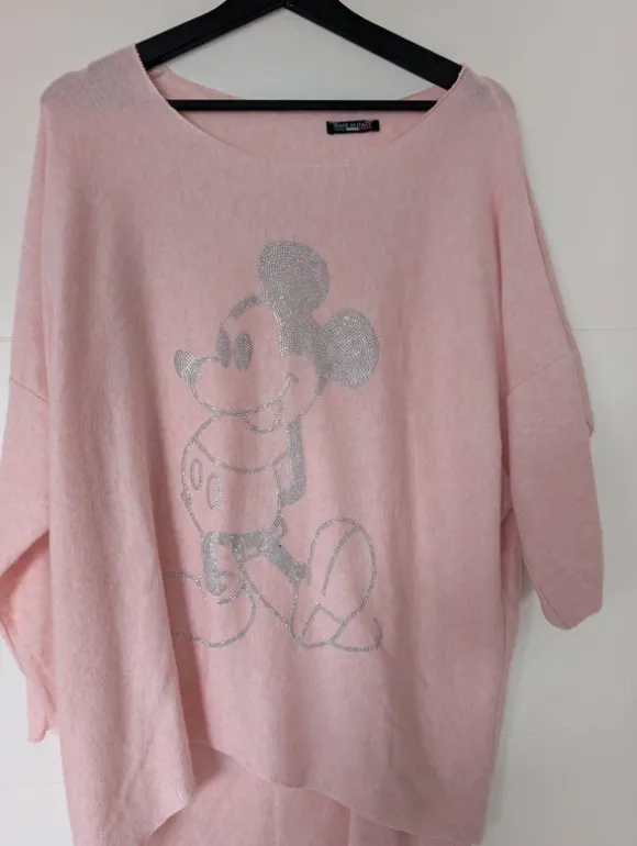 Rosa Pullover mit Applikation zur verkaufen