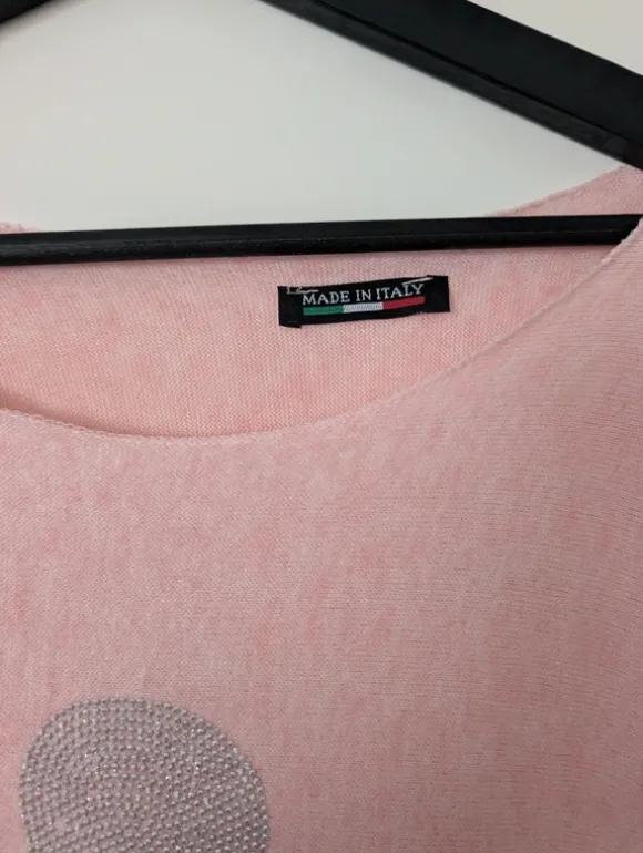 Rosa Pullover mit Applikation zur verkaufen