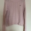 Rosa Pullover von Hollister mit Zopfmuster