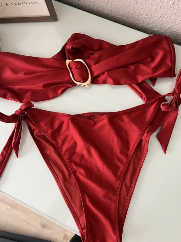 Rostrotes Bikini Set H&M