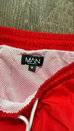 Rote BoohooMAN Badehose