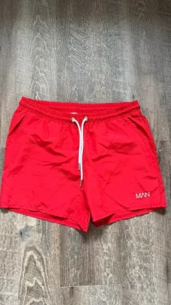 Rote BoohooMAN Badehose