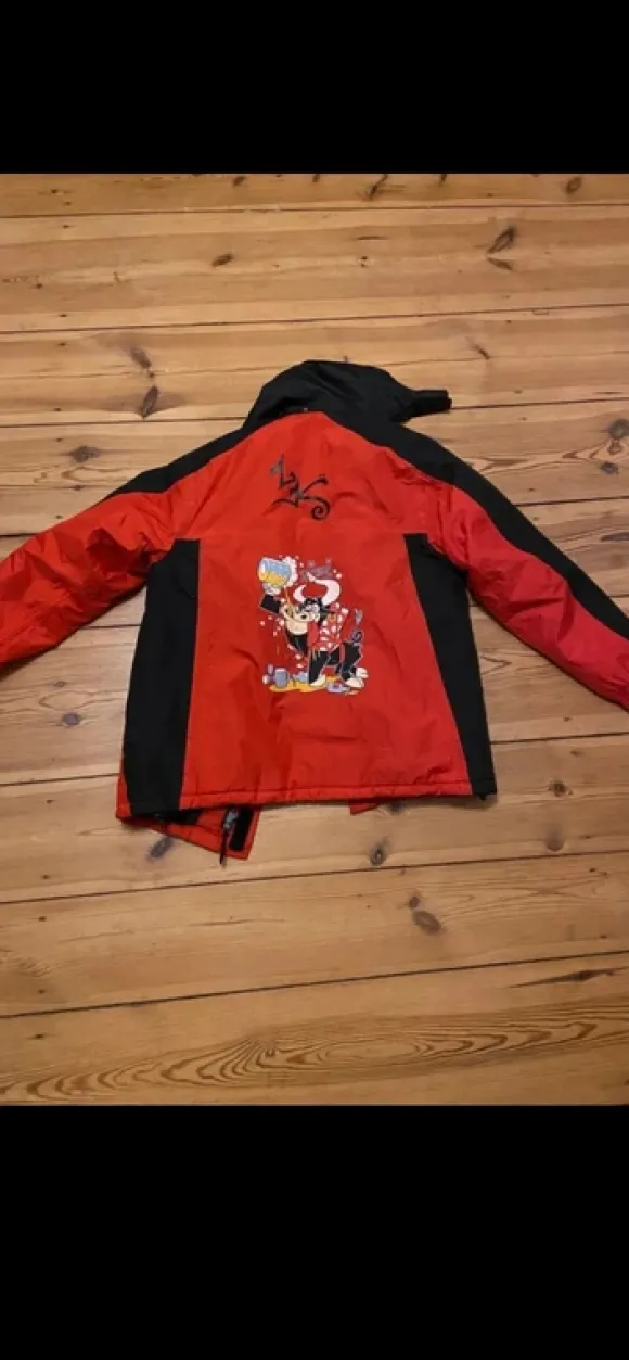 Rote seltene Y2k Übergangs/Regenjacke Windbreaker Retro Vintage Style