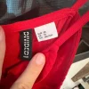 Roter Jumpsuit/Overall mit Bindedetail