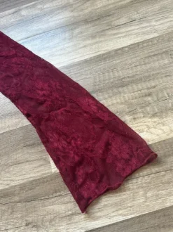 Rotes Spitzen langarmshirt schick Bershka gr M weinrot