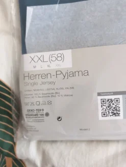 Royal Class, Herren Pyjama, Größe XXL (58), Schlafanzug, neu OVP, Bio