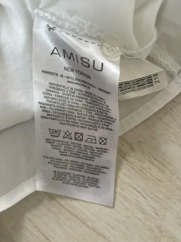 Rüschenbluse Neckholder weiß Gr.S