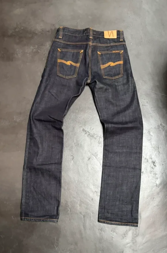 (S) Nudie Jeans - Straight Alf - Dry Heavy - Raw Denim