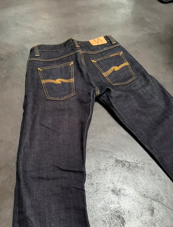 (S) Nudie Jeans - Straight Alf - Dry Heavy - Raw Denim