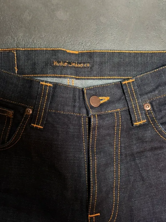 (S) Nudie Jeans - Straight Alf - Dry Heavy - Raw Denim