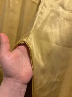 Satin Pyjama Set Beige/Schwarz – sehr gute Qualität, wie neu