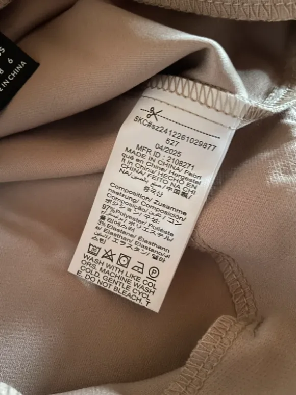 Schicker Hosenrock Skort in Beige Rosé Gr. M 38