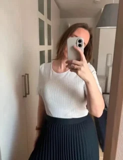 Schicker Plisseerock H&M dunkelblau L