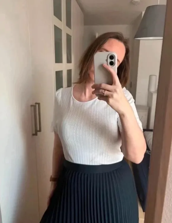 Schicker Plisseerock H&M dunkelblau L