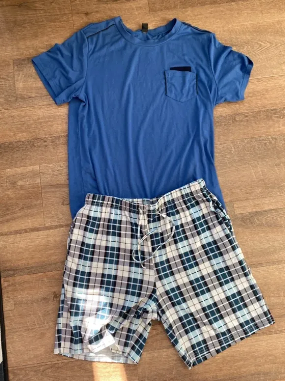 Schlafanzug Größe M blau