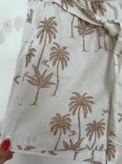 Schöne gemusterte Leinen Shorts