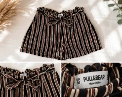 Schöne leichte Stoffshorts Streifen von Pull&Bear in Größe M