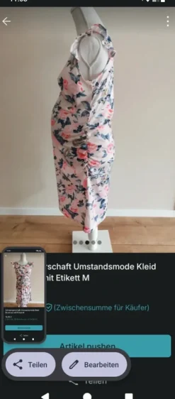 Schwangerschaft Kleid Umstandskleid neu floral