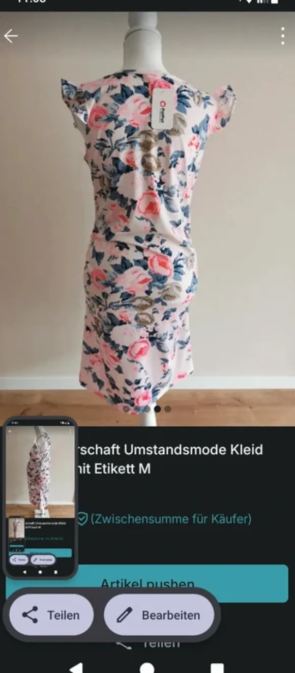 Schwangerschaft Kleid Umstandskleid neu floral