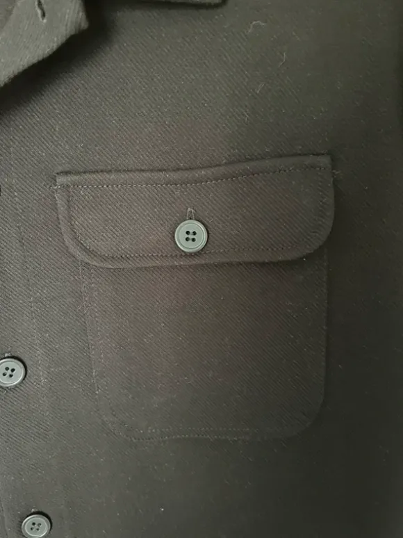 Schwarze Übergangsjacke mit Knopfleiste von Only & Sons
