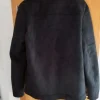 Schwarze Kunstleder Bikerjacke wie neu