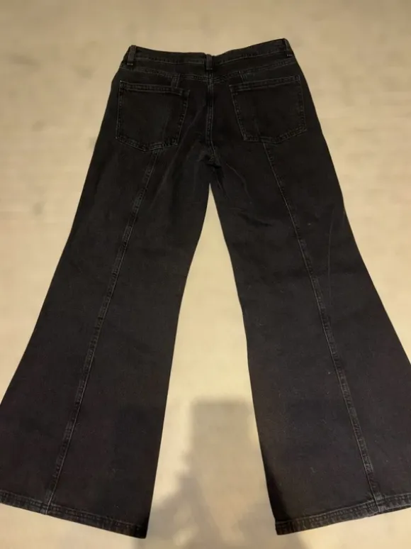 Schwarze Wide-Leg-Jeans von H&M