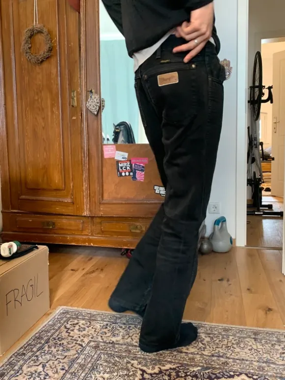 Schwarze Wrangler Jeans